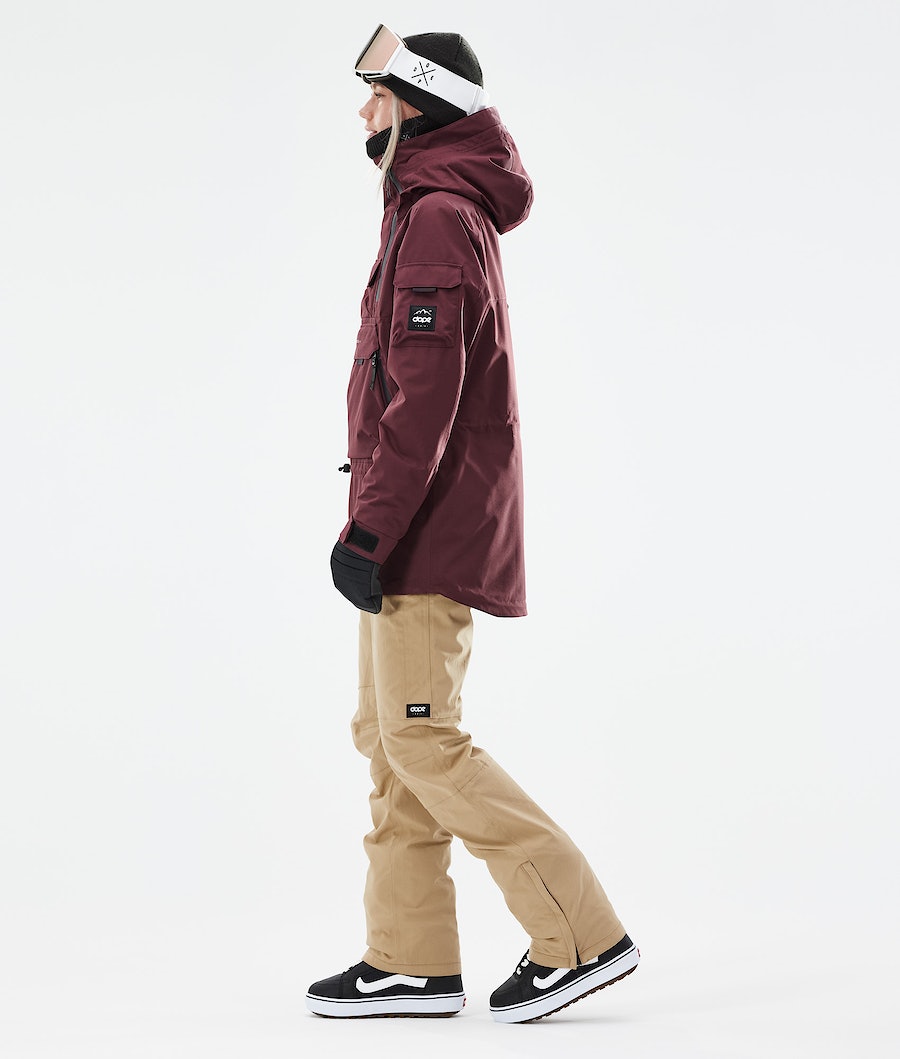Dope Akin W 2021 Snowboardjacke Damen Bordeaux | 901-KNFILB