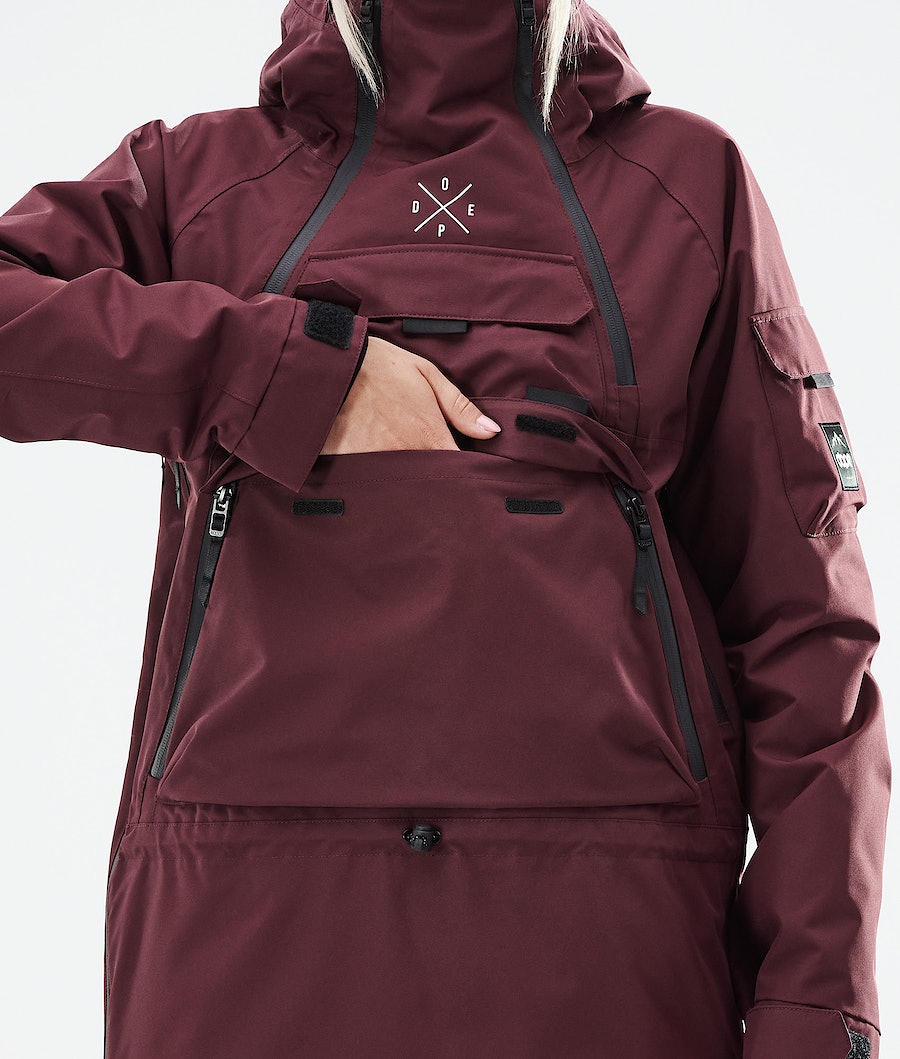 Dope Akin W 2021 Snowboardjacke Damen Bordeaux | 901-KNFILB