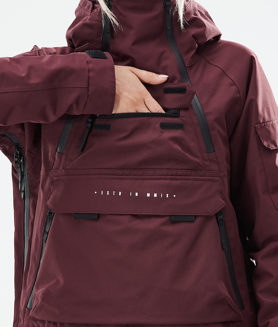 Dope Akin W 2021 Snowboardjacke Damen Bordeaux | 901-KNFILB
