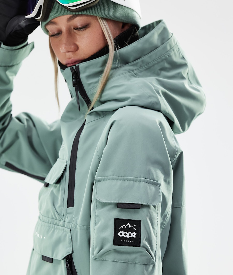 Dope Akin W 2021 Snowboardjacke Damen Grün | 892-DLKWMU