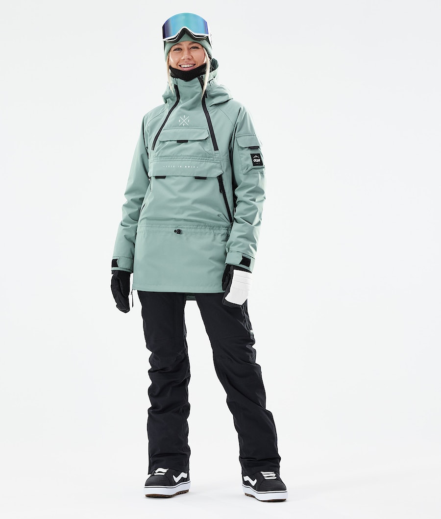 Dope Akin W 2021 Snowboardjacke Damen Grün | 892-DLKWMU