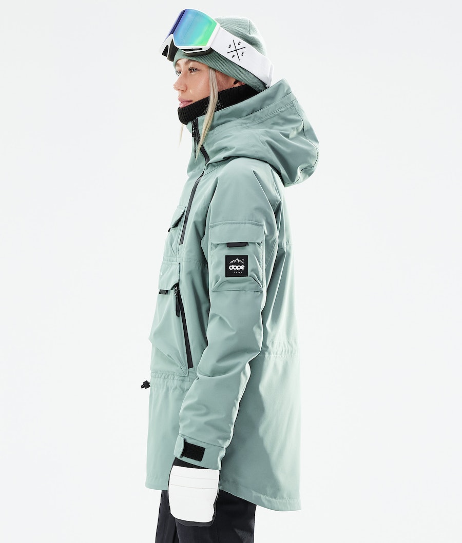 Dope Akin W 2021 Snowboardjacke Damen Grün | 892-DLKWMU