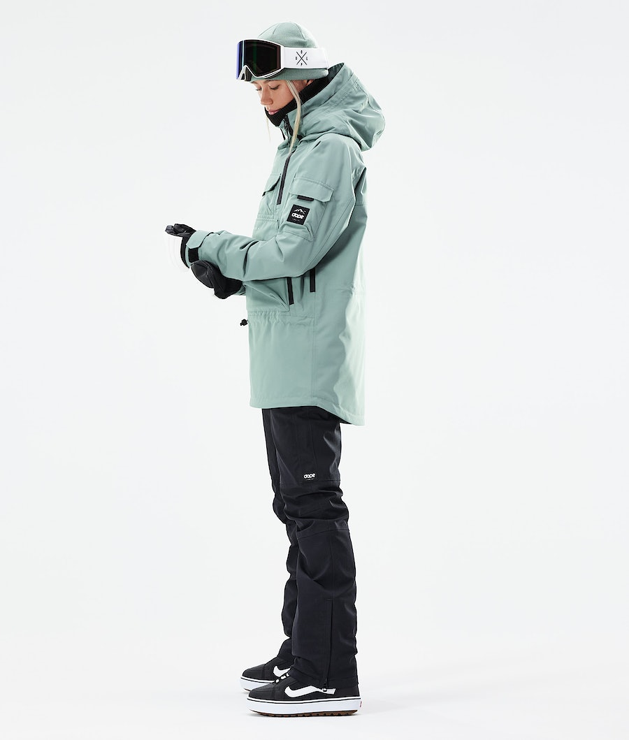 Dope Akin W 2021 Snowboardjacke Damen Grün | 892-DLKWMU