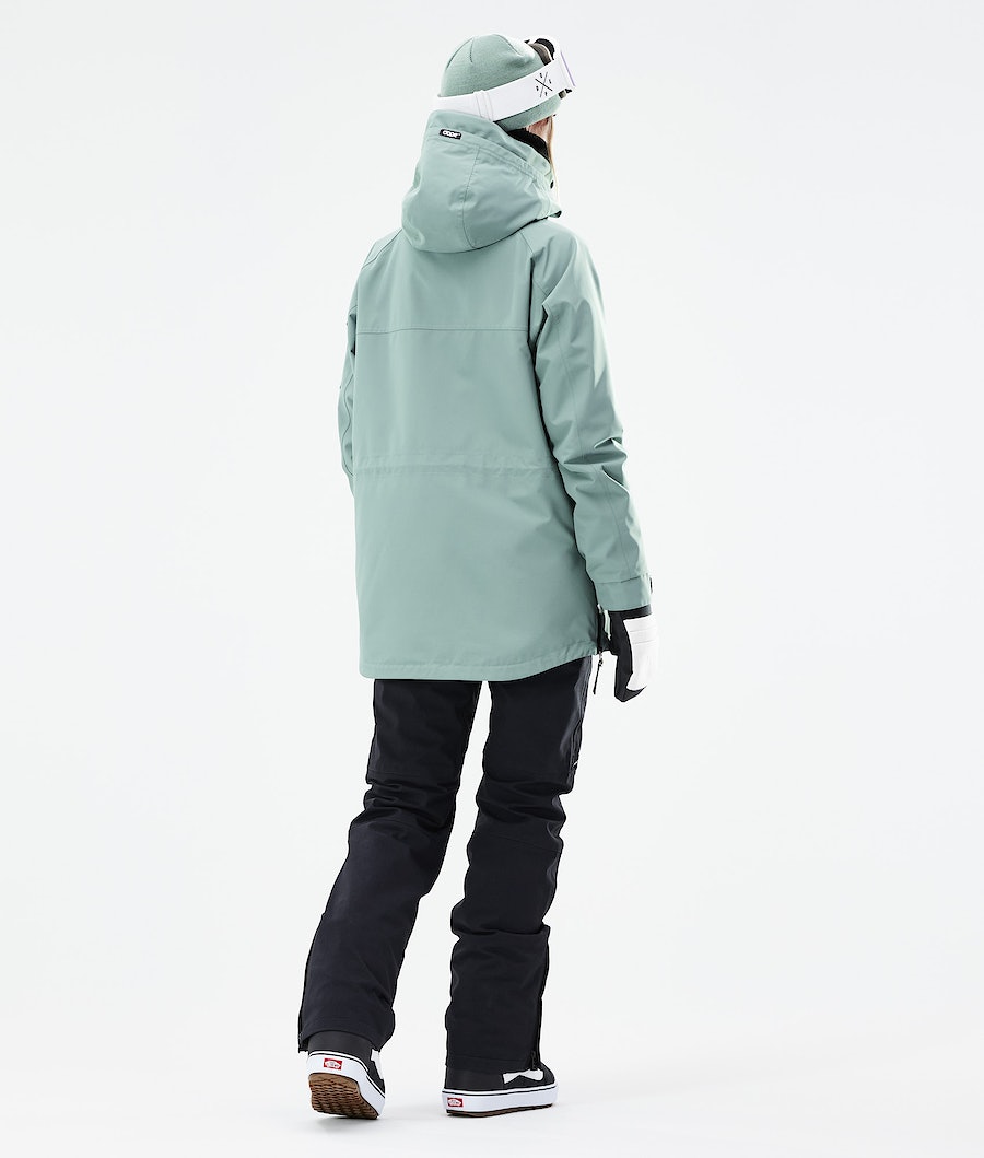 Dope Akin W 2021 Snowboardjacke Damen Grün | 892-DLKWMU