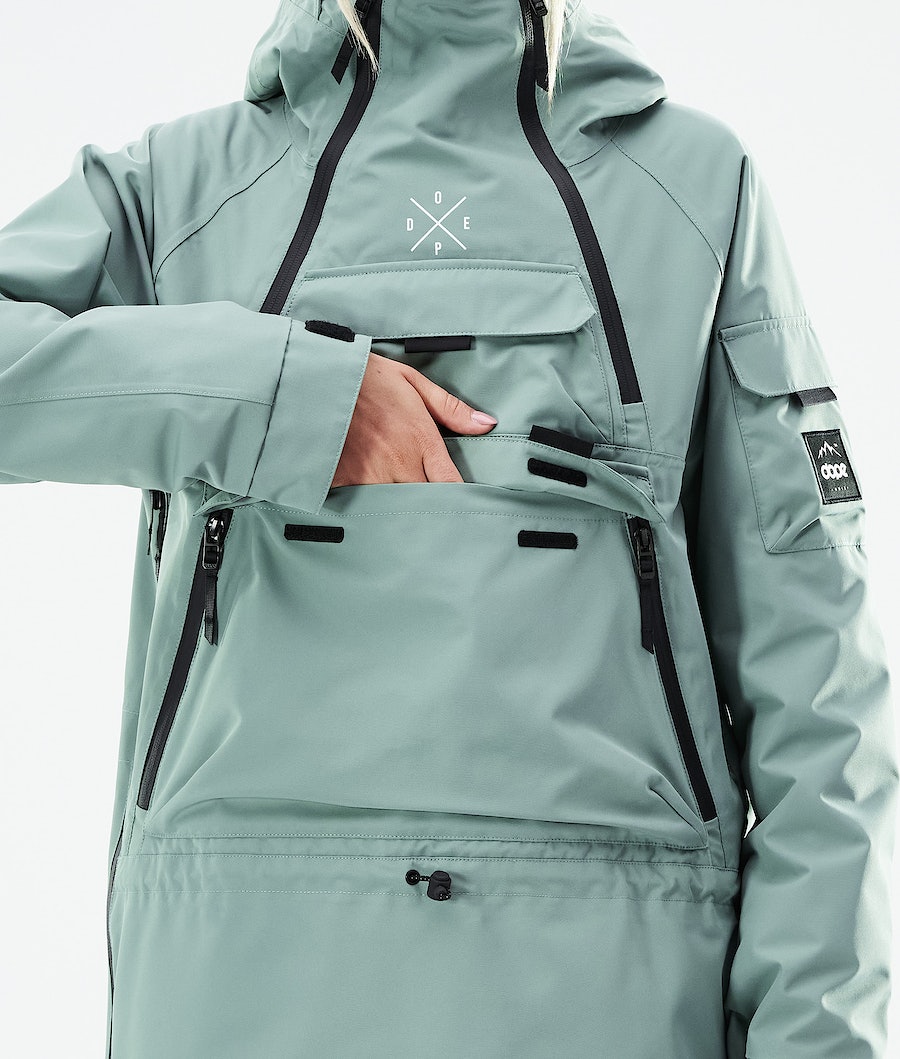 Dope Akin W 2021 Snowboardjacke Damen Grün | 892-DLKWMU