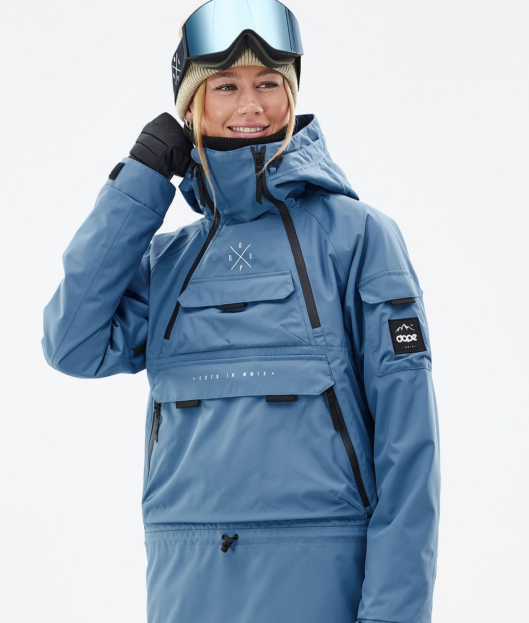Dope Akin W Snowboardjacke Damen Blau Grau | 906-JQKZUN