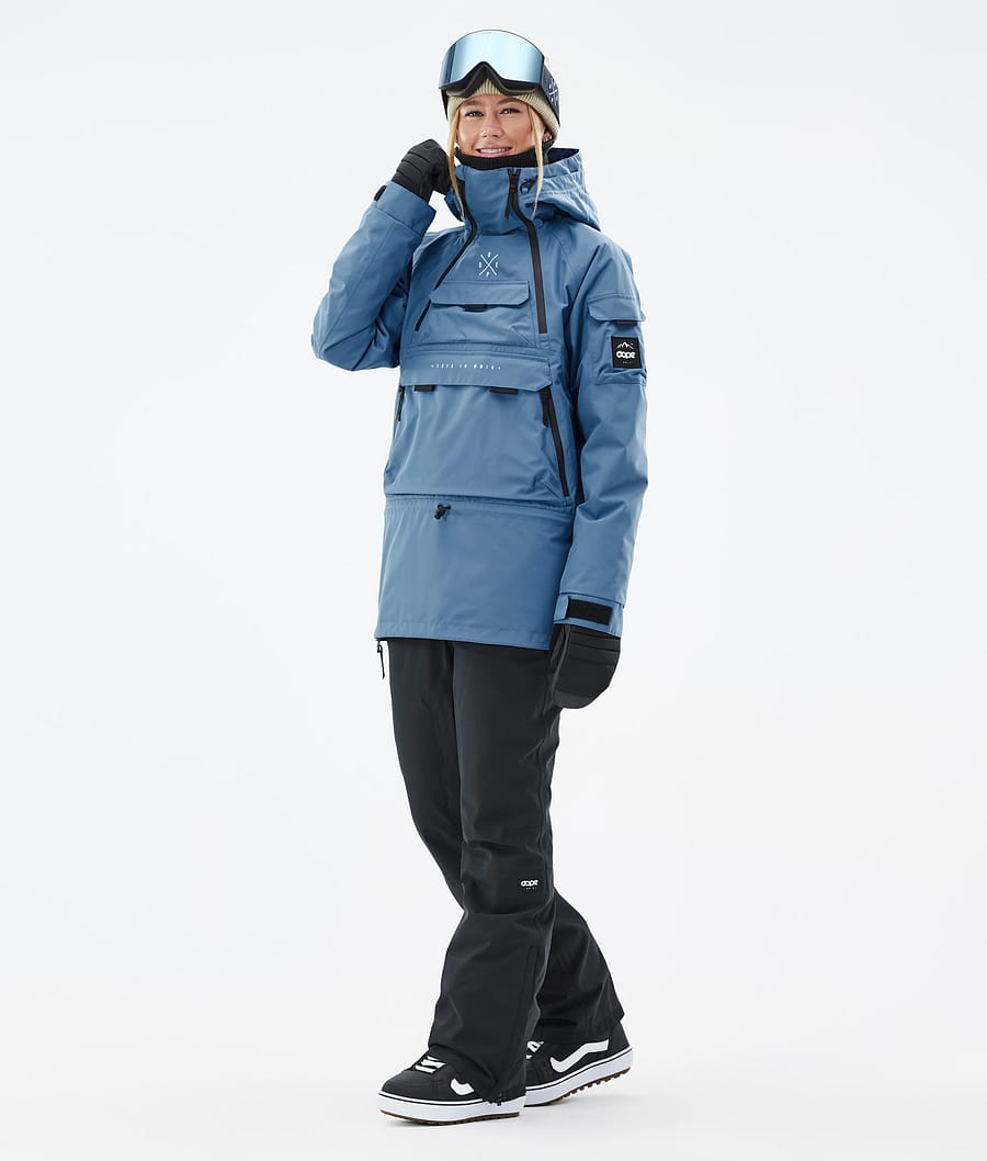 Dope Akin W Snowboardjacke Damen Blau Grau | 906-JQKZUN