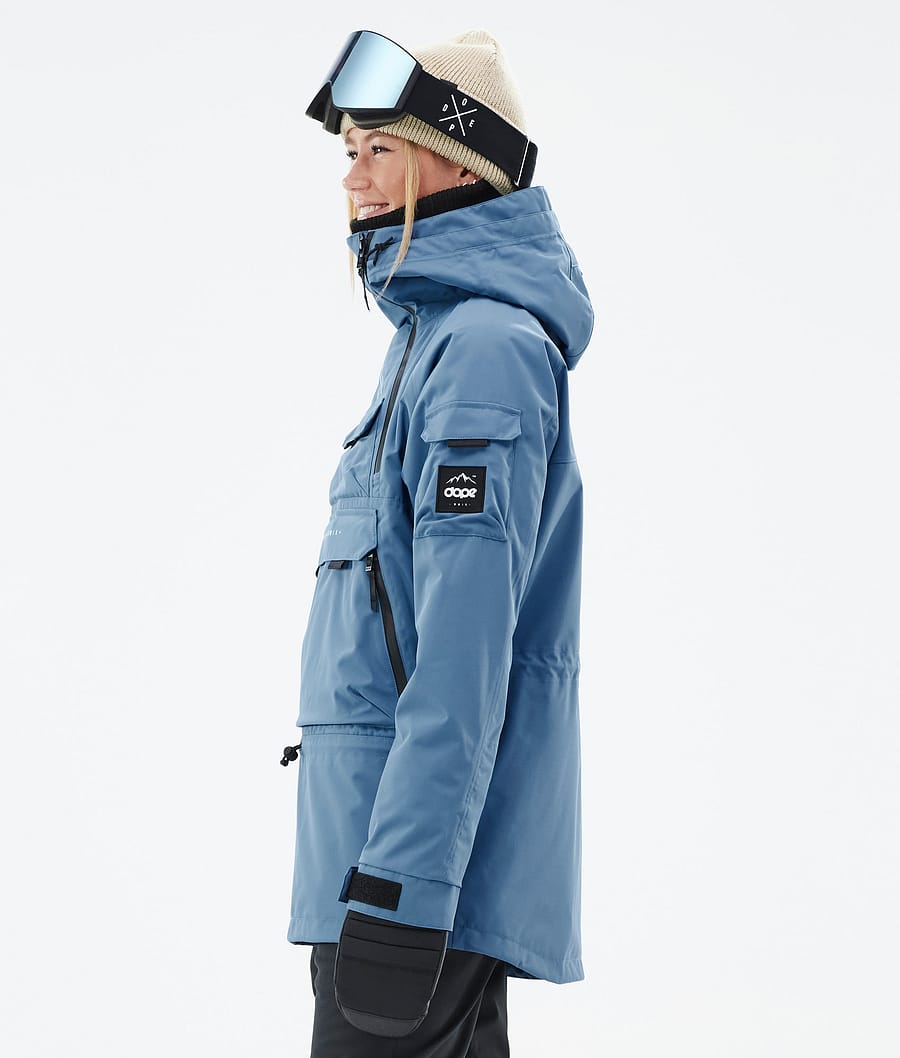 Dope Akin W Snowboardjacke Damen Blau Grau | 906-JQKZUN