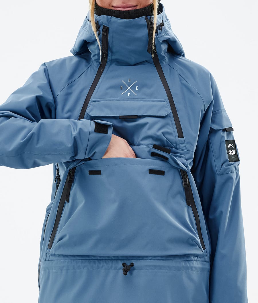 Dope Akin W Snowboardjacke Damen Blau Grau | 906-JQKZUN