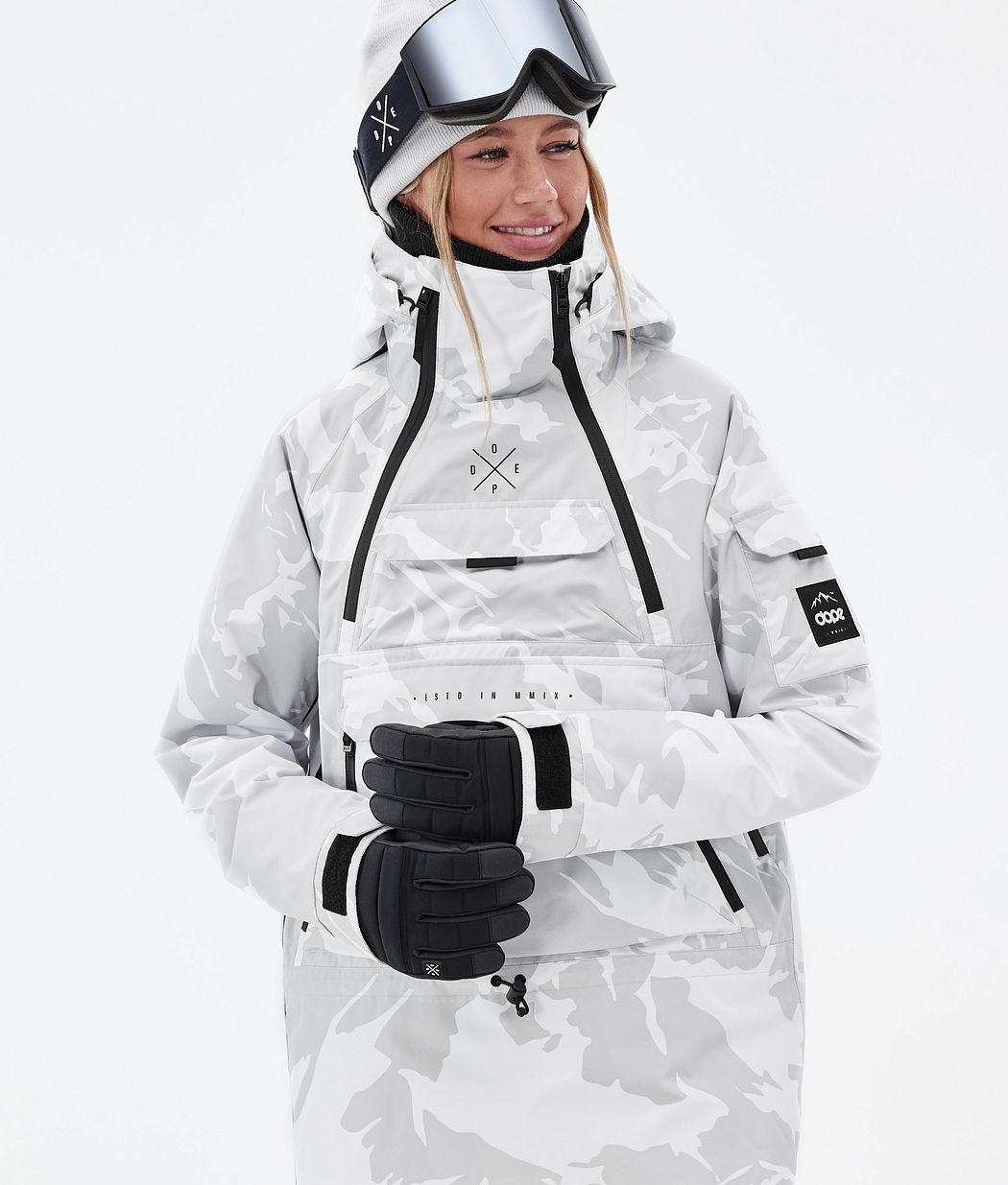 Dope Akin W Snowboardjacke Damen Grau Camouflage | 371-UBGPJM