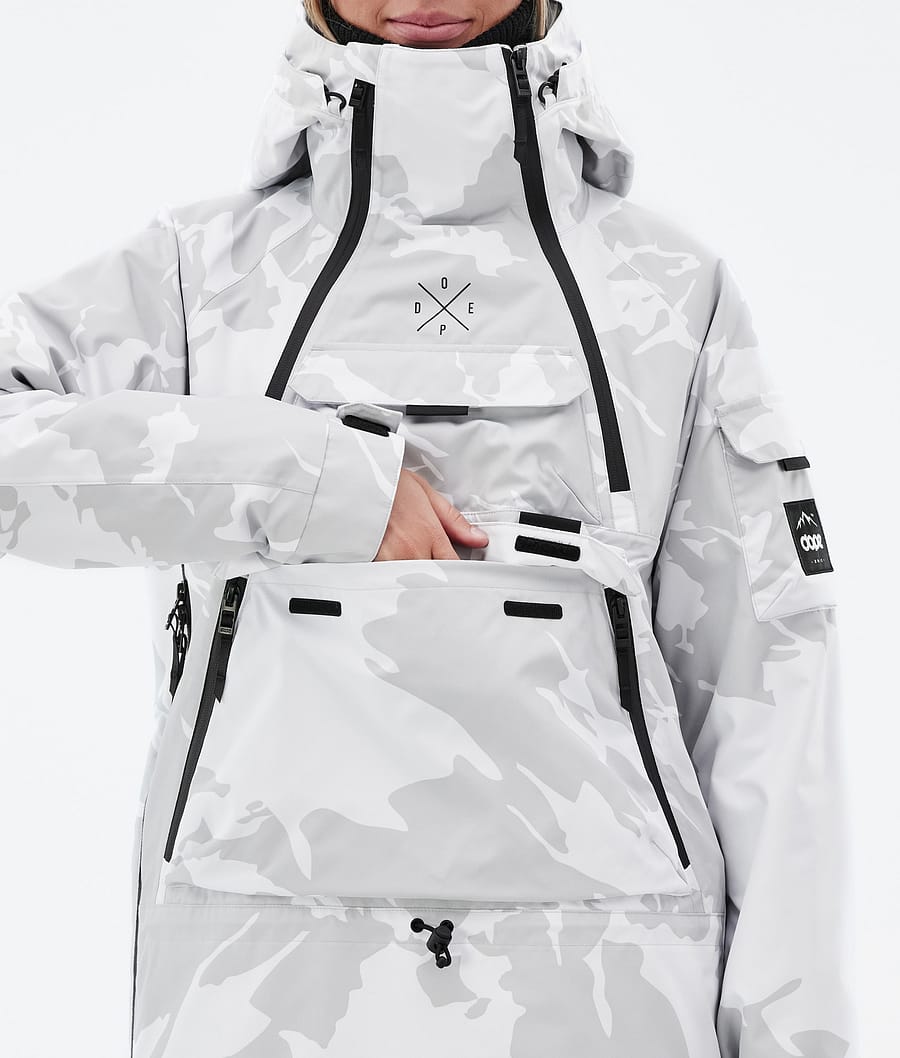 Dope Akin W Snowboardjacke Damen Grau Camouflage | 371-UBGPJM