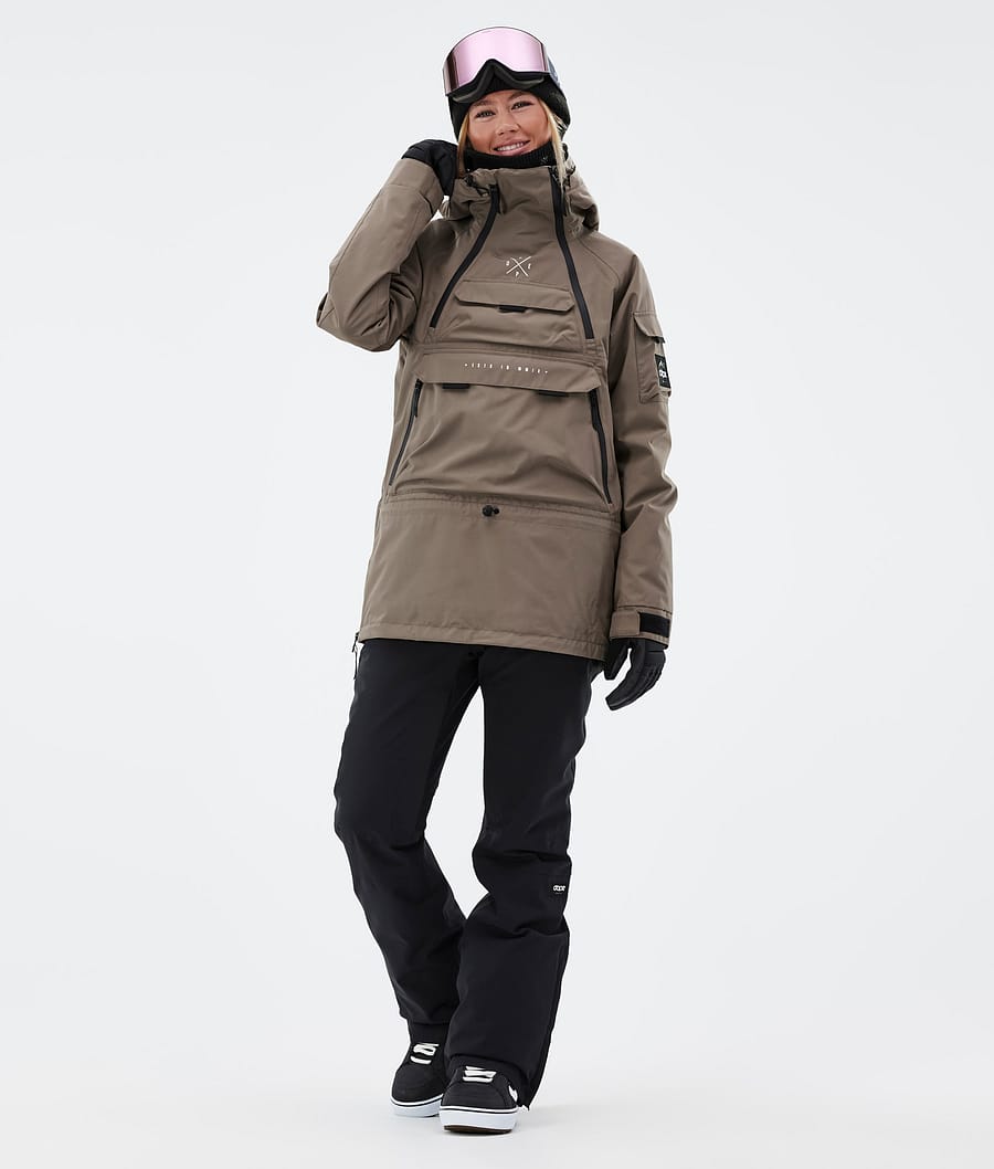 Dope Akin W Snowboardjacke Damen Tiefesbraun | 973-LRGYZJ
