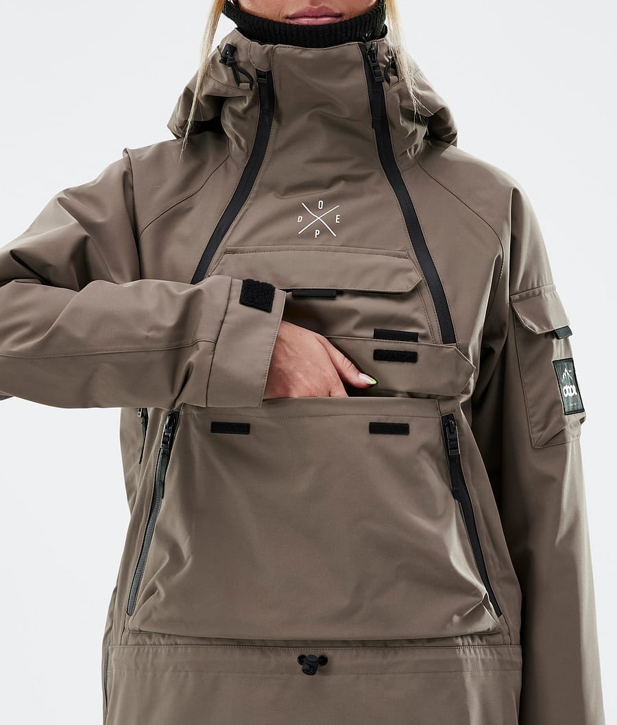 Dope Akin W Snowboardjacke Damen Tiefesbraun | 973-LRGYZJ