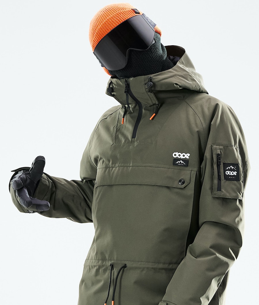 Dope Annok 2021 Snowboardjacke Herren Olivgrün Grün Schwarz | 498-JRBTMN