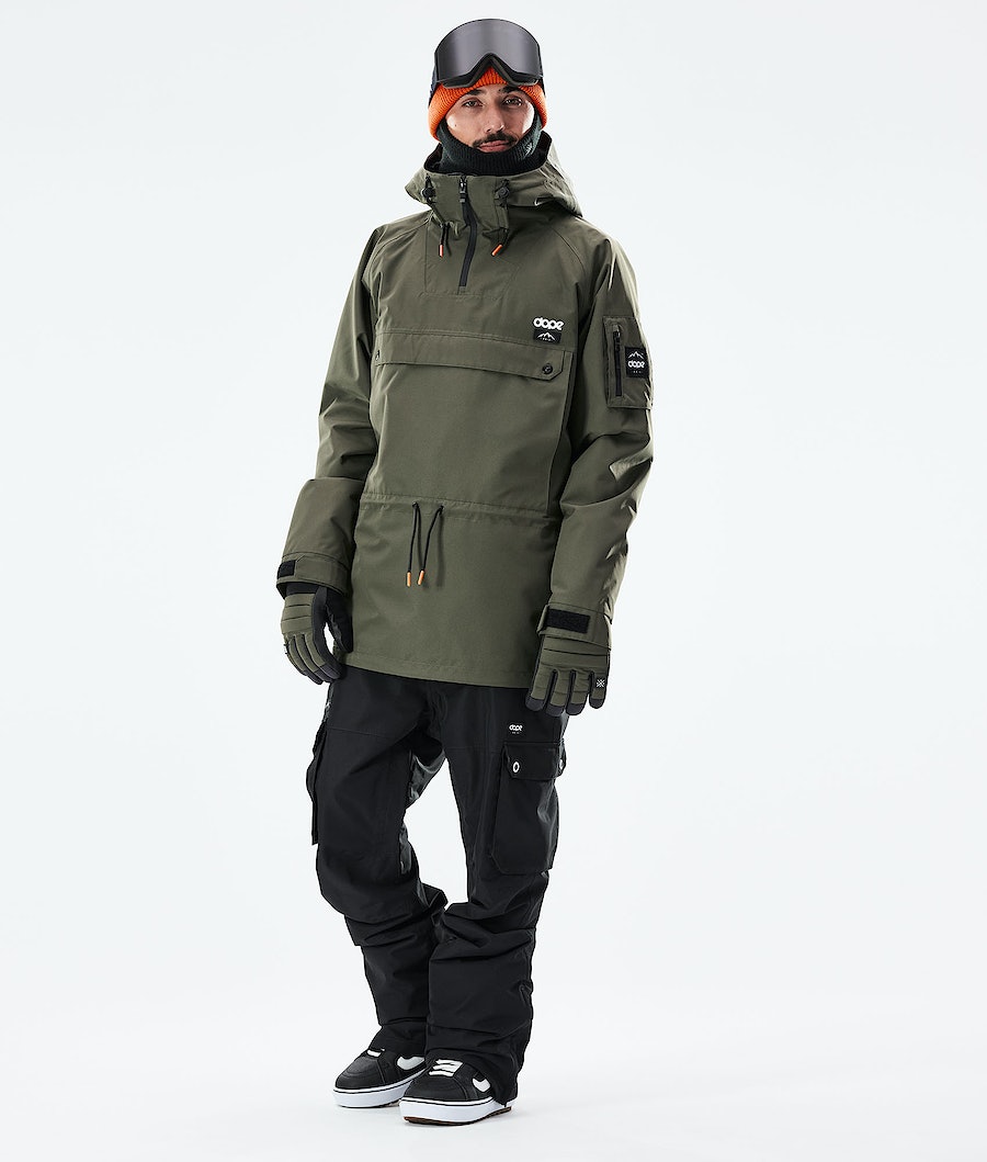 Dope Annok 2021 Snowboardjacke Herren Olivgrün Grün Schwarz | 498-JRBTMN