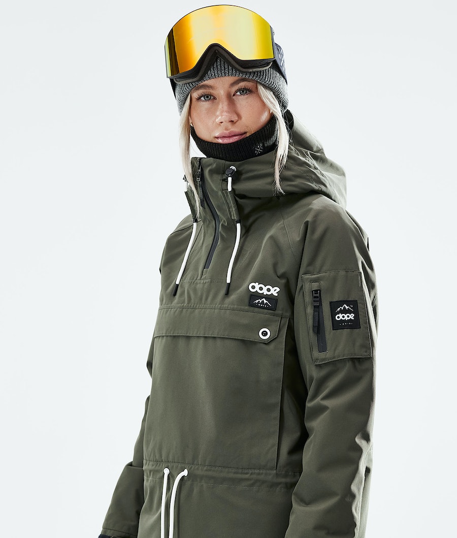 Dope Annok W 2021 Snowboardjacke Damen Olivgrün Grün | 845-HEMFCK