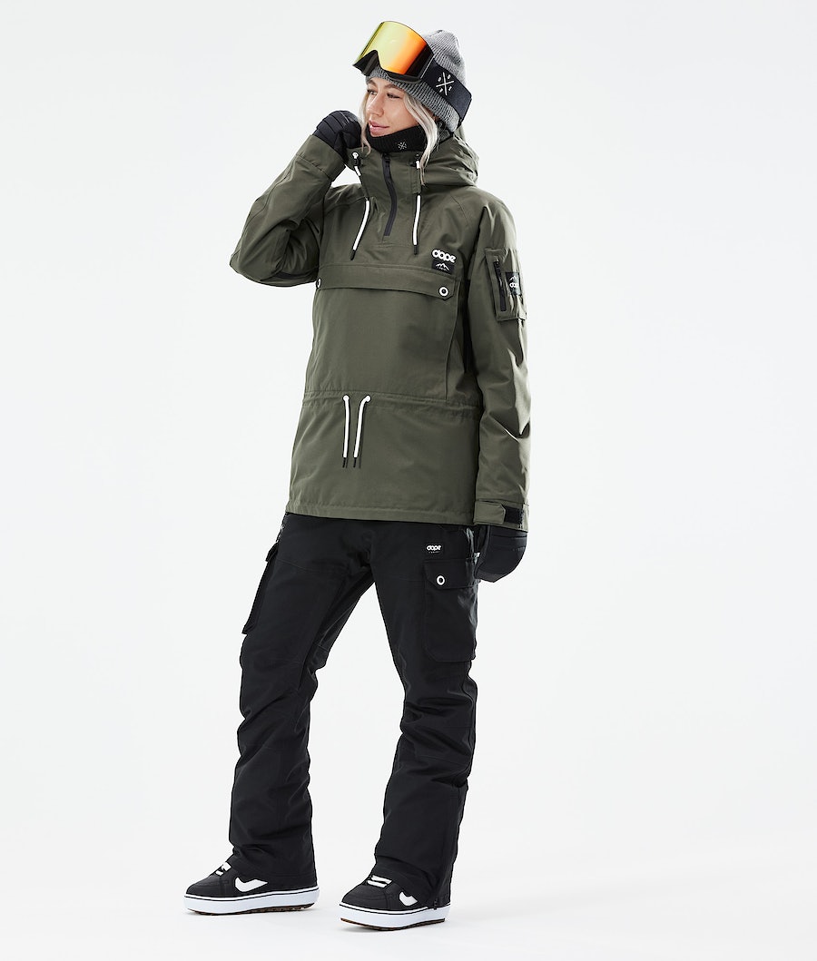 Dope Annok W 2021 Snowboardjacke Damen Olivgrün Grün | 845-HEMFCK