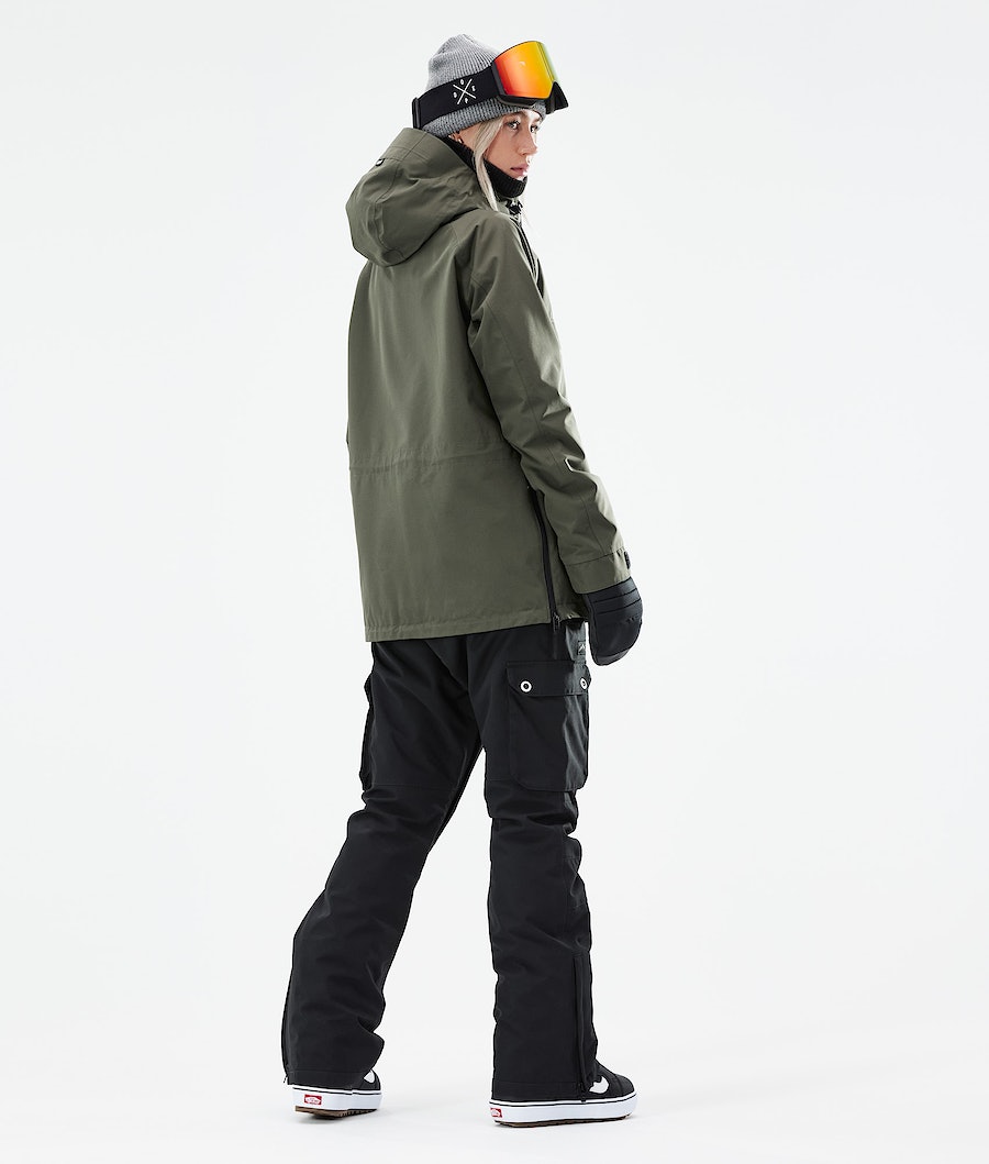 Dope Annok W 2021 Snowboardjacke Damen Olivgrün Grün | 845-HEMFCK