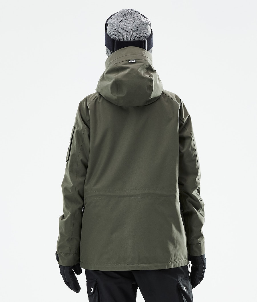 Dope Annok W 2021 Snowboardjacke Damen Olivgrün Grün | 845-HEMFCK