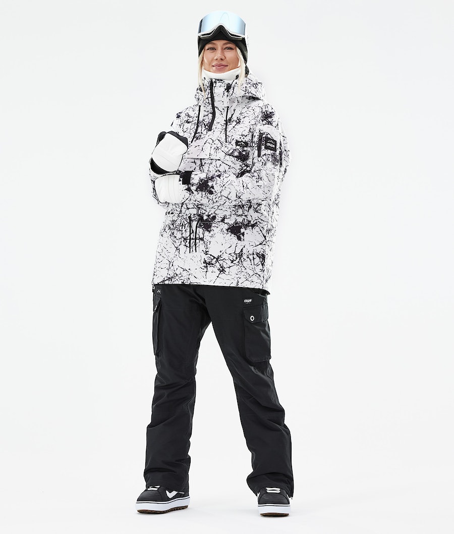 Dope Annok W 2021 Snowboardjacke Damen Weiß Schwarz | 248-MNCGDJ