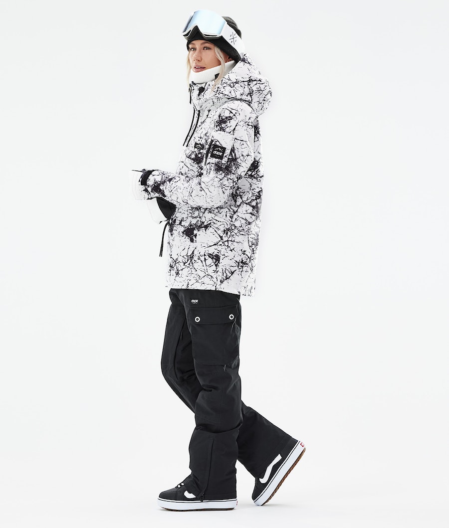 Dope Annok W 2021 Snowboardjacke Damen Weiß Schwarz | 248-MNCGDJ