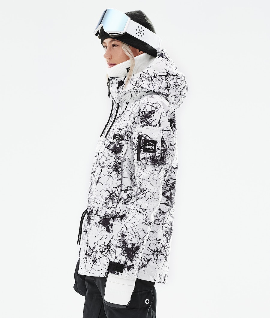 Dope Annok W 2021 Snowboardjacke Damen Weiß Schwarz | 248-MNCGDJ