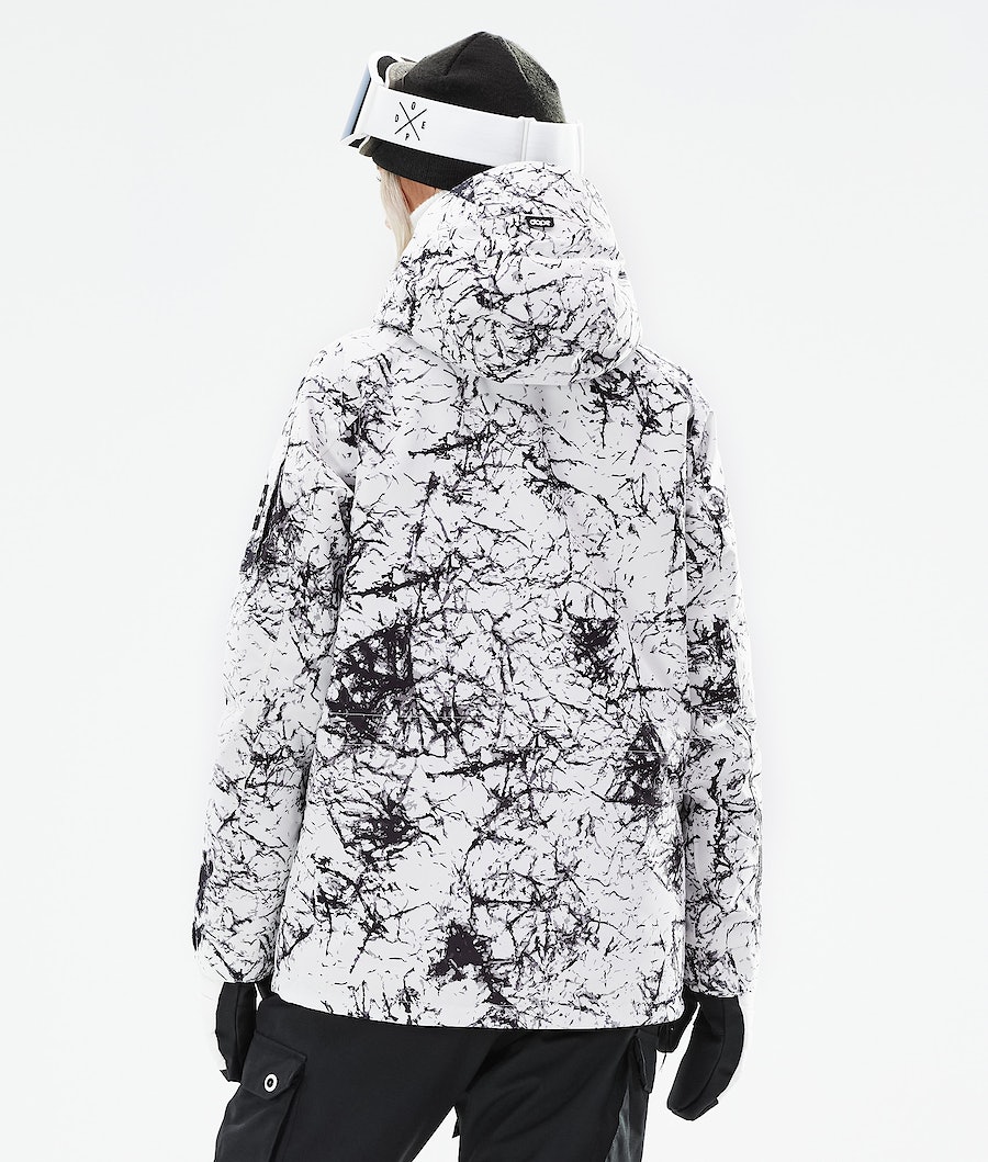 Dope Annok W 2021 Snowboardjacke Damen Weiß Schwarz | 248-MNCGDJ