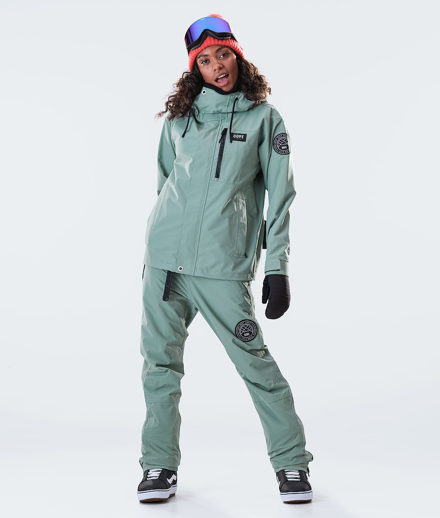 Dope Blizzard FZ W 2020 Snowboardjacke Damen Grün | 602-NTWUQI
