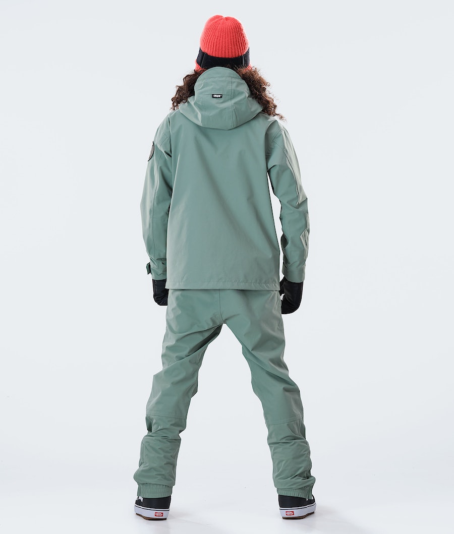 Dope Blizzard FZ W 2020 Snowboardjacke Damen Grün | 602-NTWUQI