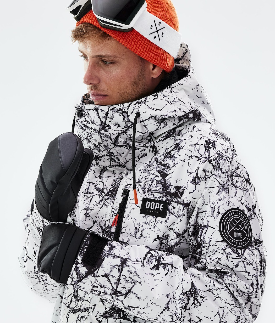 Dope Blizzard Full Zip 2021 Snowboardjacke Herren Weiß Schwarz | 186-JCGSMY