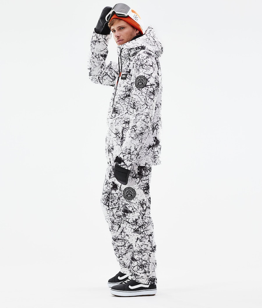 Dope Blizzard Full Zip 2021 Snowboardjacke Herren Weiß Schwarz | 186-JCGSMY