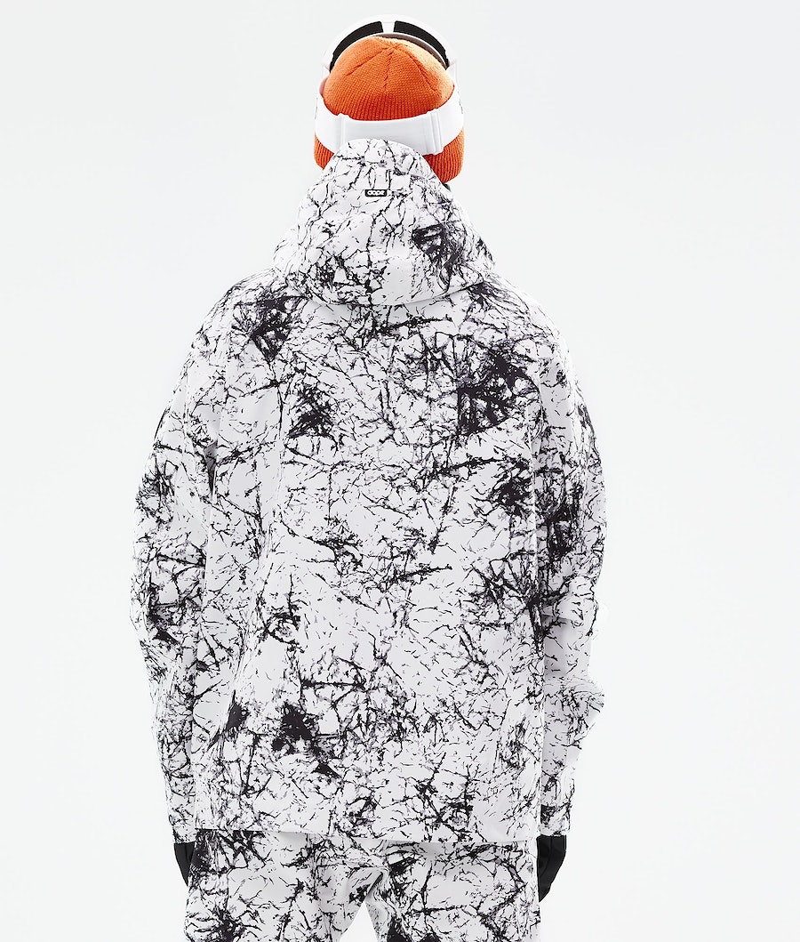 Dope Blizzard Full Zip 2021 Snowboardjacke Herren Weiß Schwarz | 186-JCGSMY