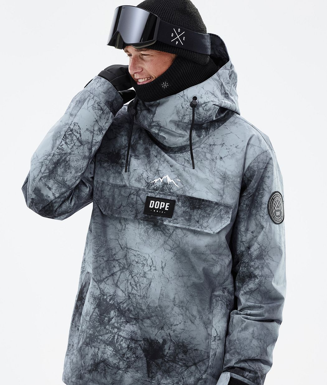 Dope Blizzard Snowboardjacke Herren Grau Blau Schwarz | 341-EDNQRJ