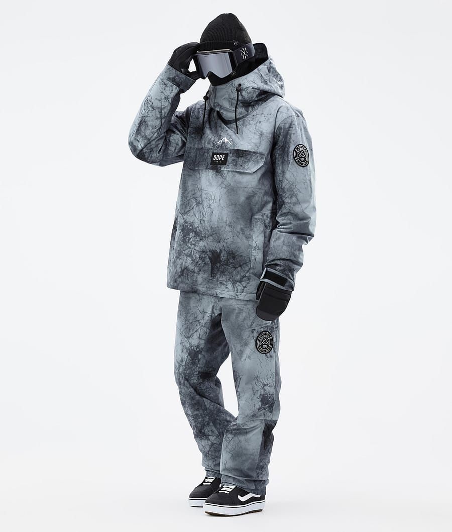 Dope Blizzard Snowboardjacke Herren Grau Blau Schwarz | 341-EDNQRJ