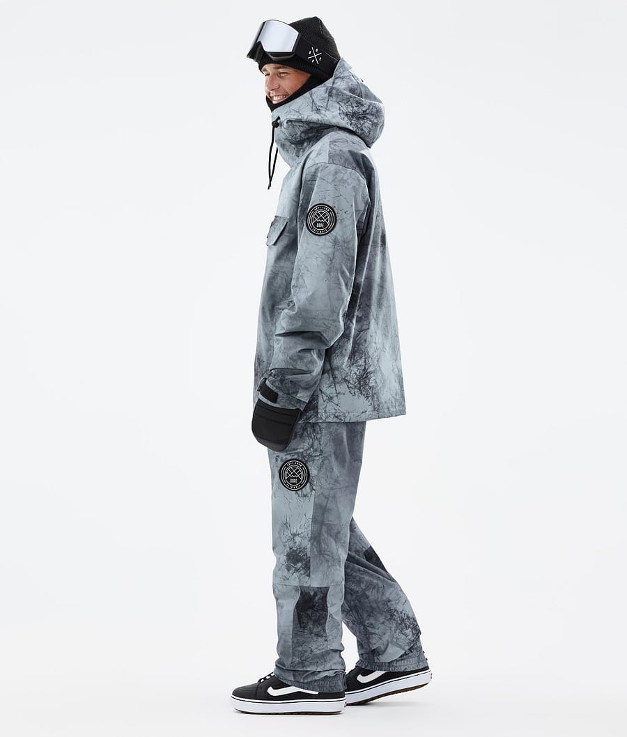 Dope Blizzard Snowboardjacke Herren Grau Blau Schwarz | 341-EDNQRJ