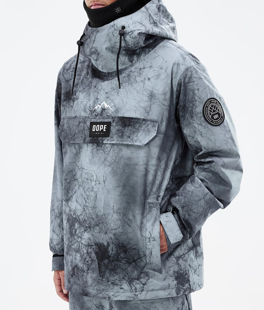 Dope Blizzard Snowboardjacke Herren Grau Blau Schwarz | 341-EDNQRJ