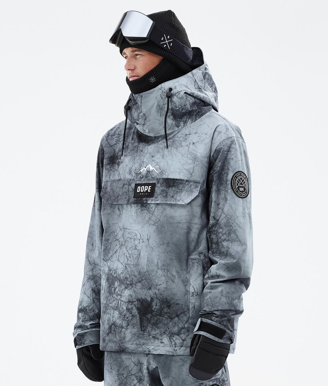 Dope Blizzard Snowboardjacke Herren Grau Blau Schwarz | 341-EDNQRJ