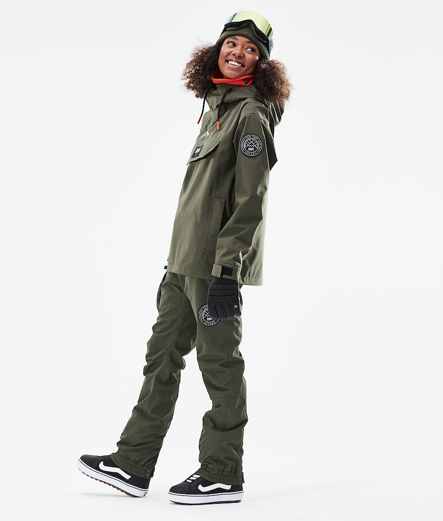 Dope Blizzard W 2021 Snowboardjacke Damen Olivgrün Grün | 785-LCAHJX