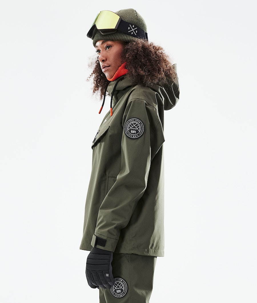 Dope Blizzard W 2021 Snowboardjacke Damen Olivgrün Grün | 785-LCAHJX