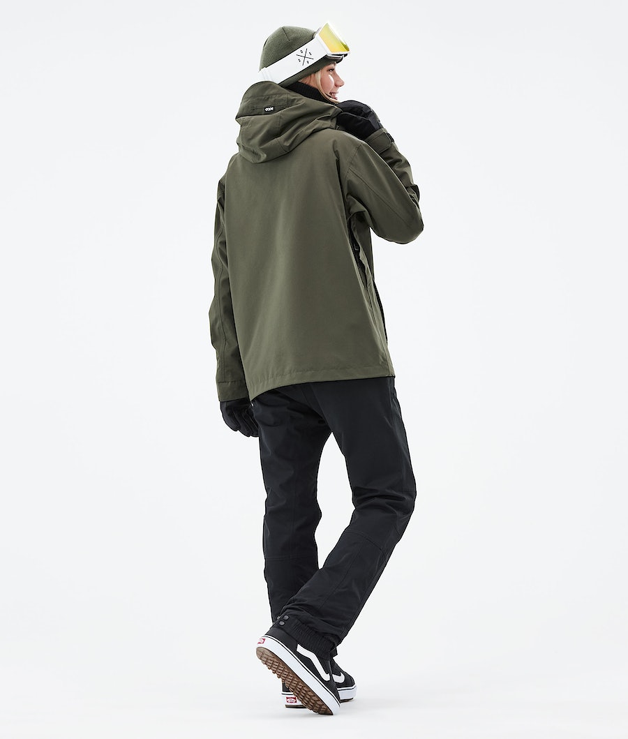 Dope Blizzard W Full Zip 2021 Snowboardjacke Damen Olivgrün Grün | 792-NFGEHB