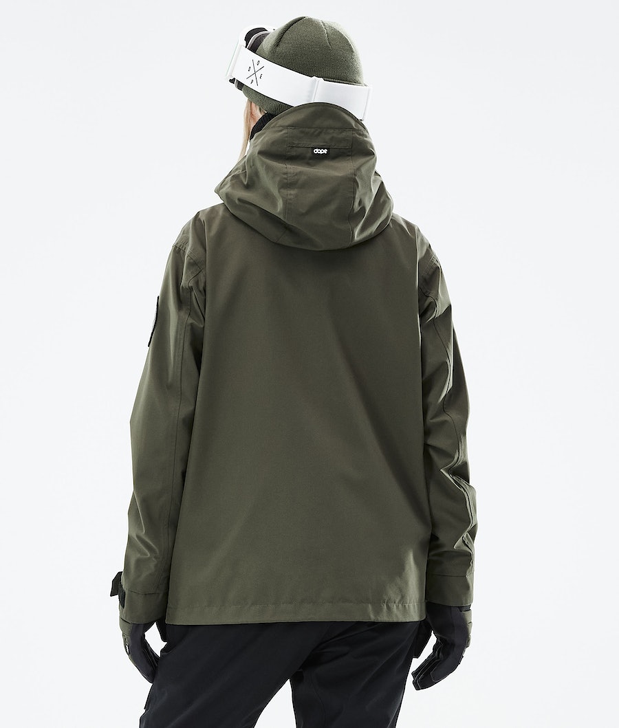 Dope Blizzard W Full Zip 2021 Snowboardjacke Damen Olivgrün Grün | 792-NFGEHB