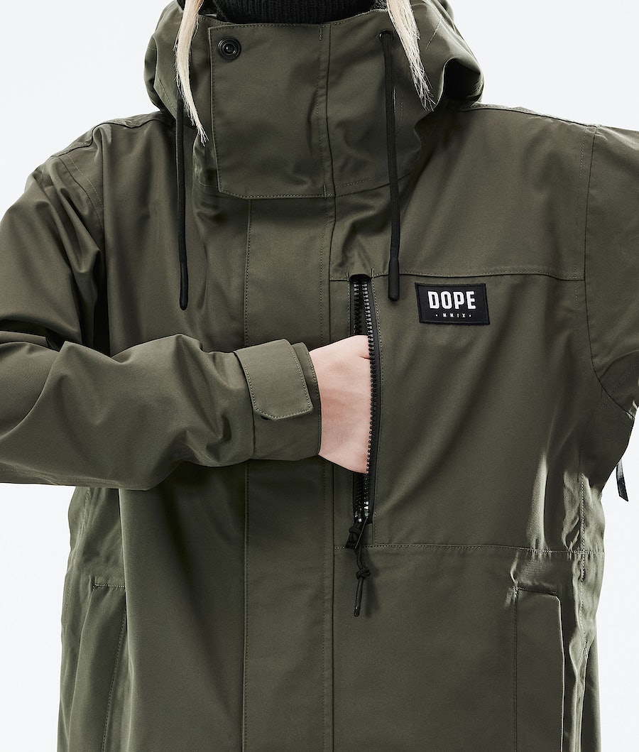 Dope Blizzard W Full Zip 2021 Snowboardjacke Damen Olivgrün Grün | 792-NFGEHB