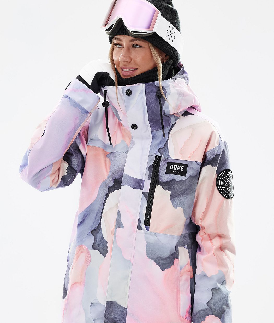 Dope Blizzard W Full Zip Snowboardjacke Damen Mehrfarbig Rosa | 031-JCNFDQ