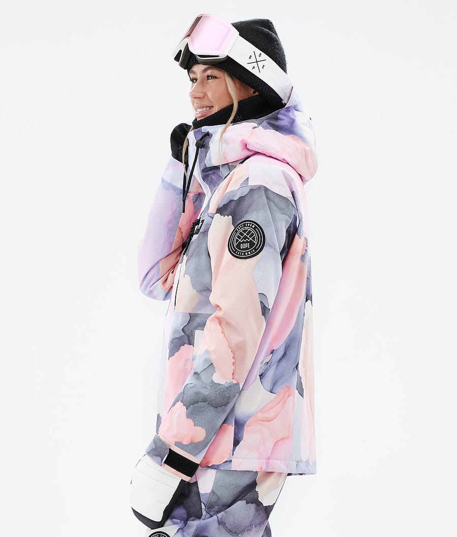 Dope Blizzard W Full Zip Snowboardjacke Damen Mehrfarbig Rosa | 031-JCNFDQ