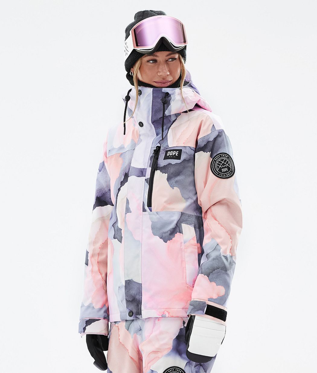 Dope Blizzard W Full Zip Snowboardjacke Damen Mehrfarbig Rosa | 031-JCNFDQ