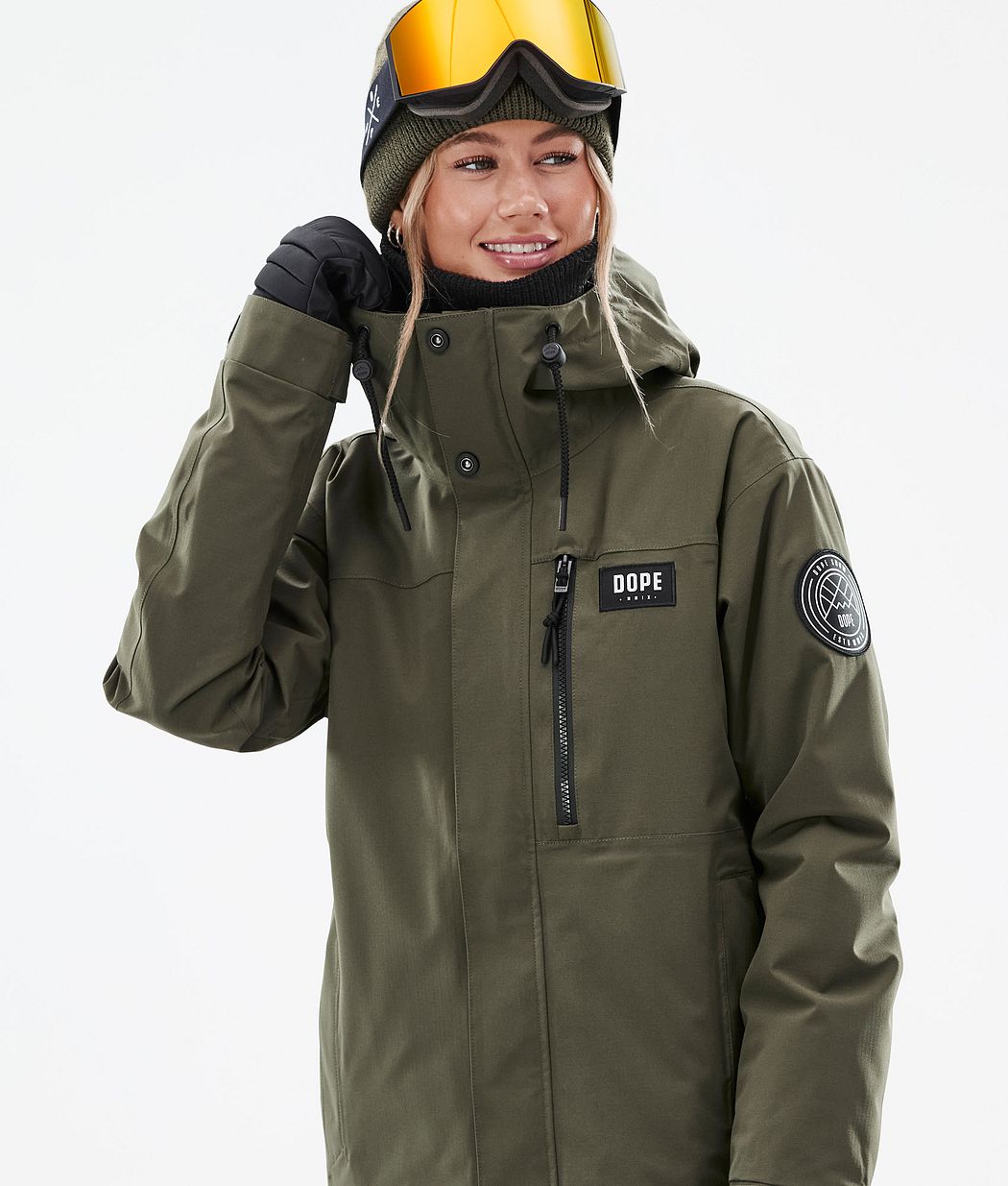 Dope Blizzard W Full Zip Snowboardjacke Damen Olivgrün Grün | 130-WCJALG