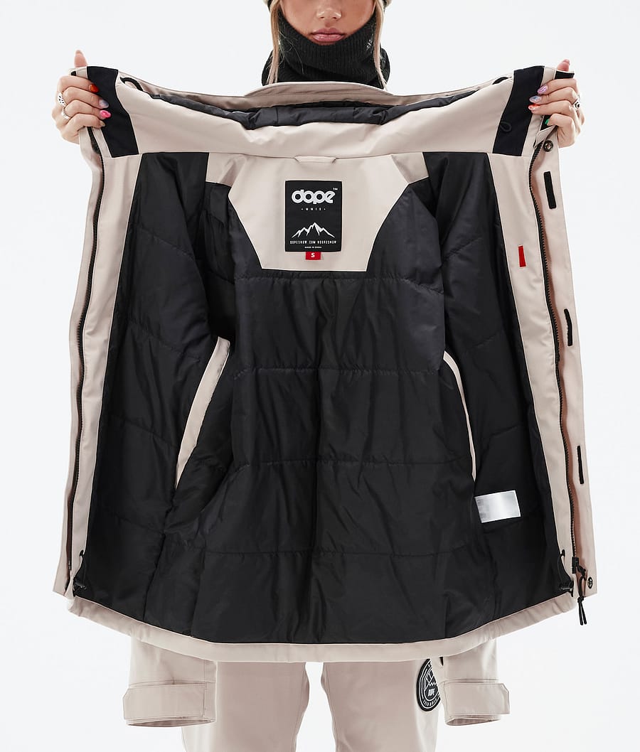 Dope Blizzard W Full Zip Snowboardjacke Damen Braun | 482-SXNQDI