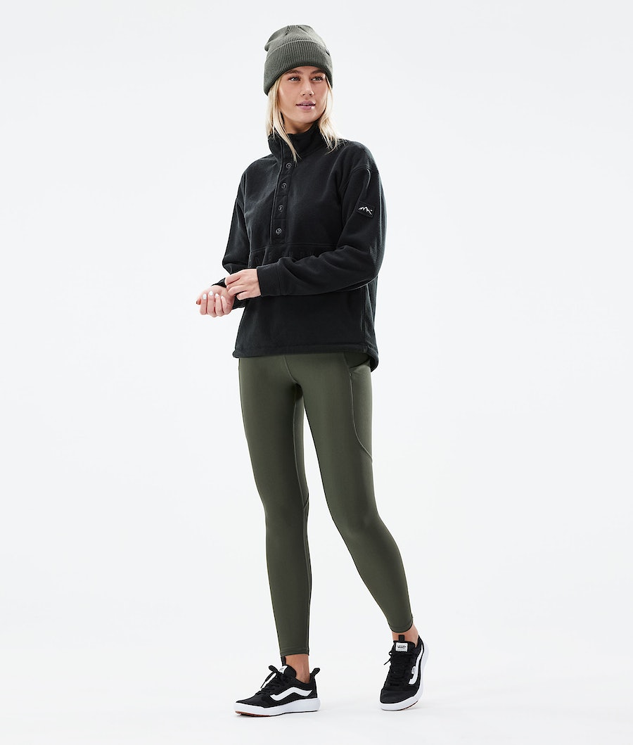 Dope Comfy W Fleecepullover Damen Schwarz | 837-WYTJSI