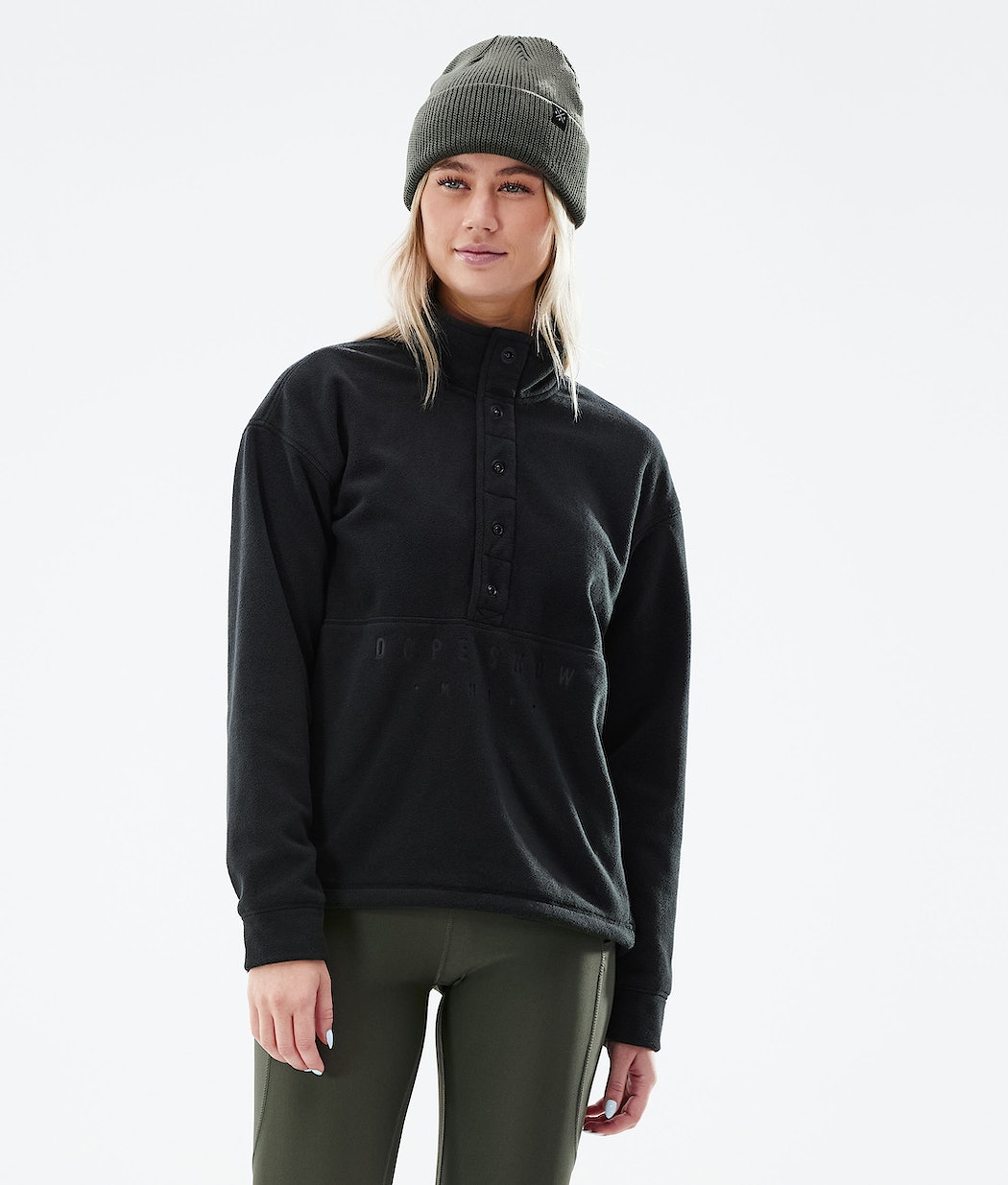 Dope Comfy W Fleecepullover Damen Schwarz | 837-WYTJSI