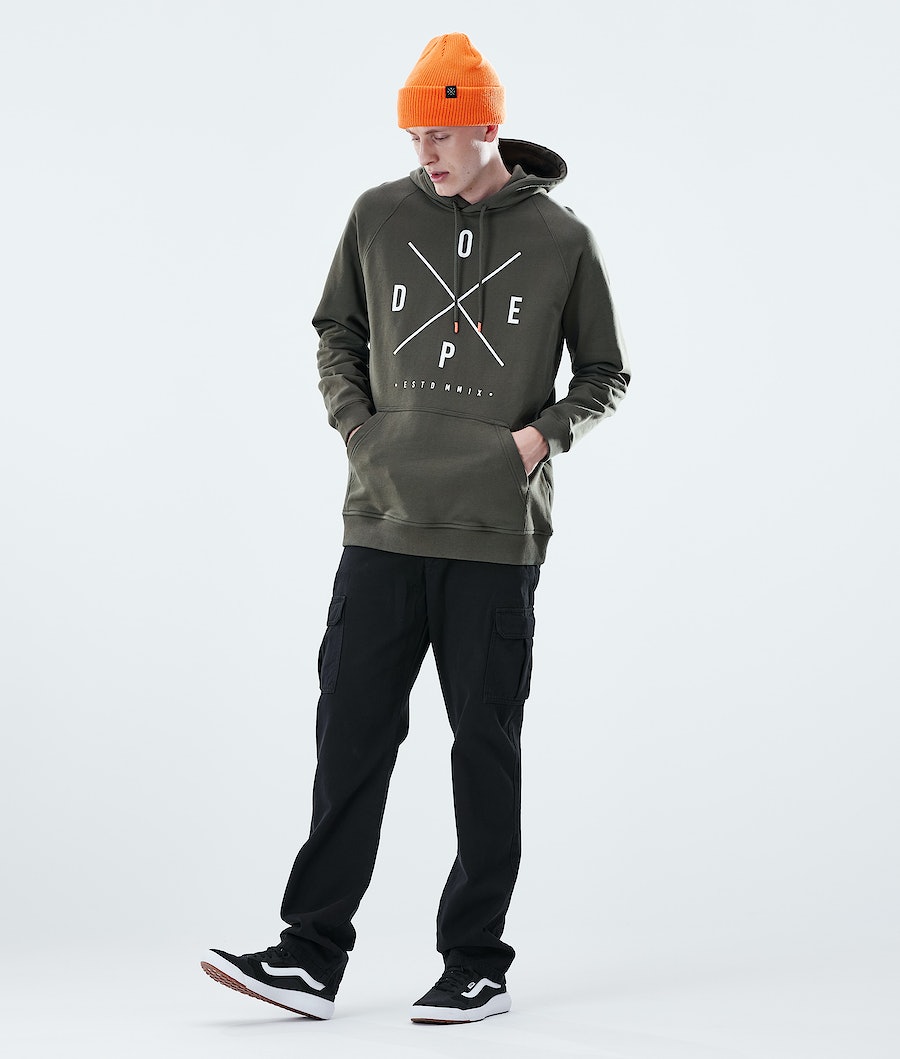 Dope Daily 2X-UP Hoodie Herren Olivgrün Grün | 104-PRQJOI